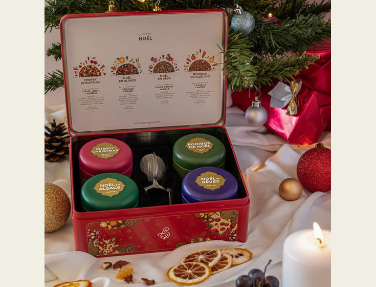 Coffret de Noël : cadeaux de thés, rooïbos et infusion à offrir