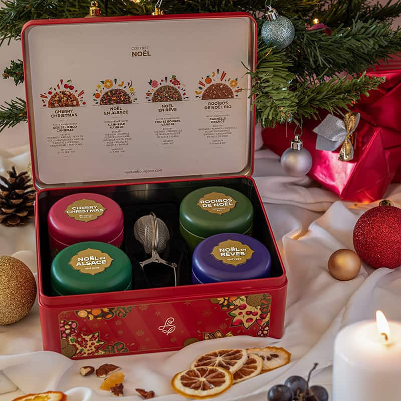 Coffret cadeau thé et infusion de Noël