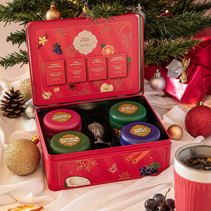 Coffret cadeau thé et infusion de Noël