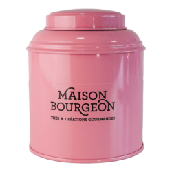 Boite à thé vrac 100g métal rose