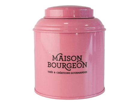 Boite à thé vrac 100g métal rose