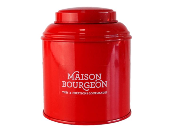 Boite à thé en métal pour thé en vrac couleur rouge - Maison Bourgeon