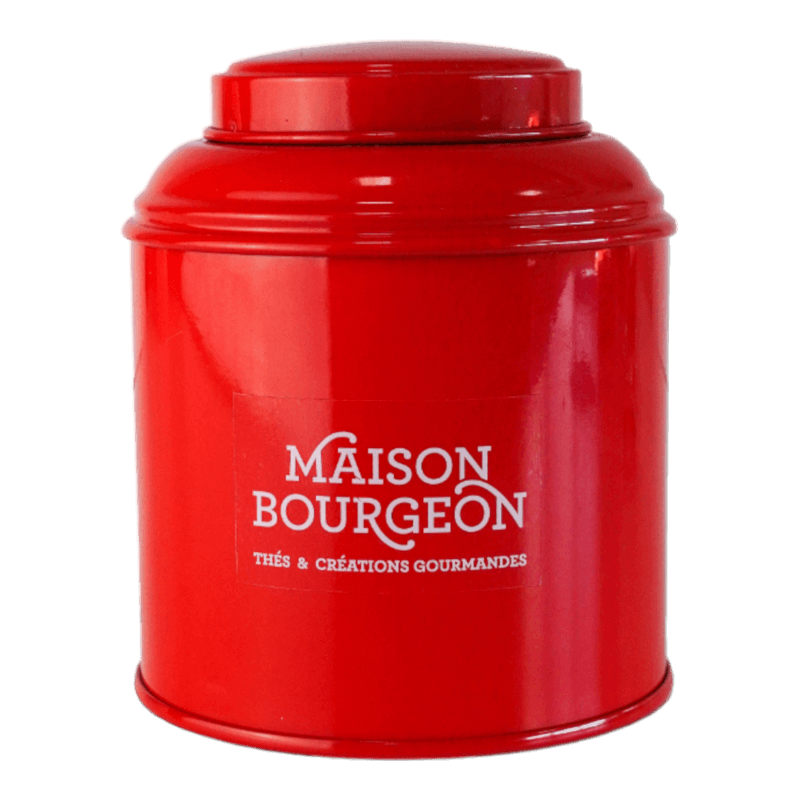 Boite à thé en métal pour thé en vrac couleur rouge - Maison Bourgeon