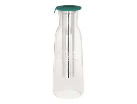Carafé à thé en verre borosilicate avec filtre inox, verte