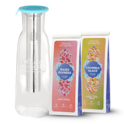 Pack carafe bleue + 2 thés glacés