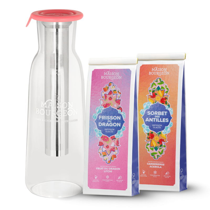 Pack Carafe à Thé rose + 2 thés glacés