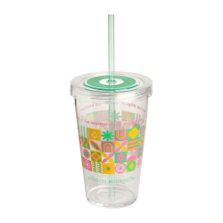 Verre le Voyageur Rose et Vert