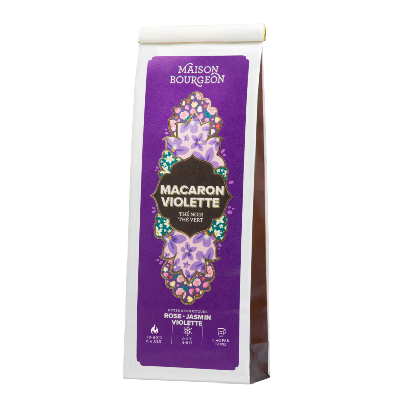 Thé noir, thé vert - Parfums rose, jasmin et violette - Maison Bourgeon Thé noir, thé vert - Parfums rose, jasmin et violette - Maison Bourgeon