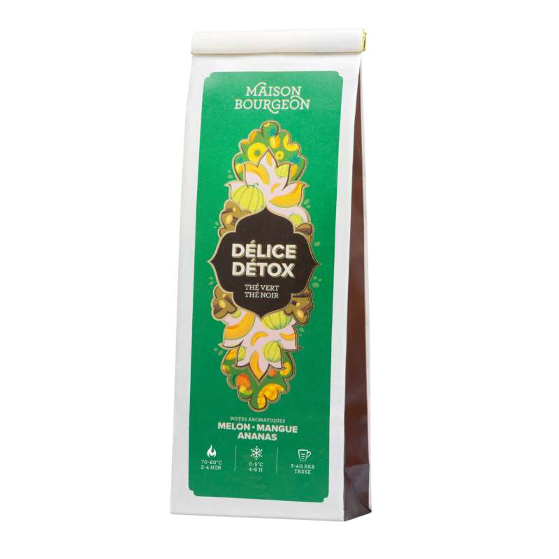 Thé vert, thé noir - Parfums melon, mangue et ananas - Maison Bourgeon