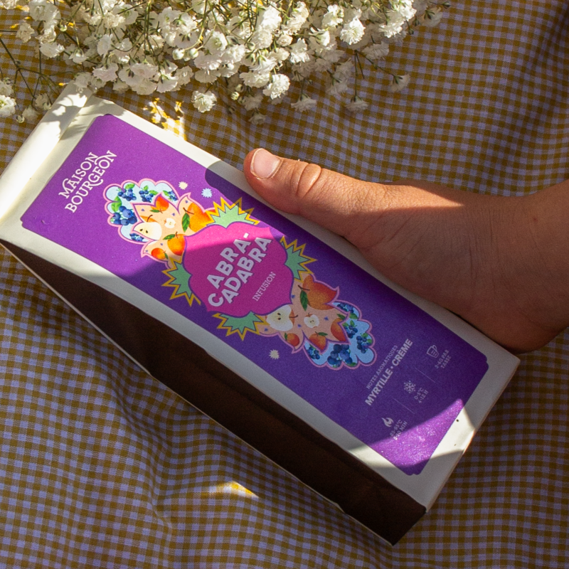 Infusion pour enfant, goût myrtille crème