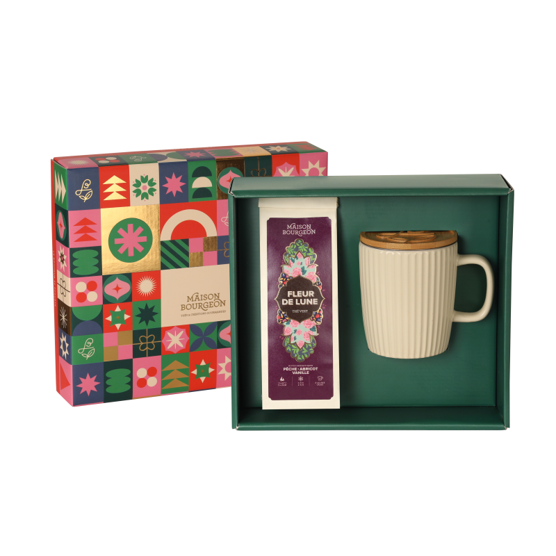 Coffret rituel printanier de thé vert et son mug