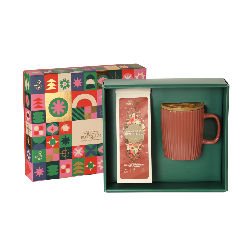 Coffret cadeau rituel féérique, thé oolong et mug