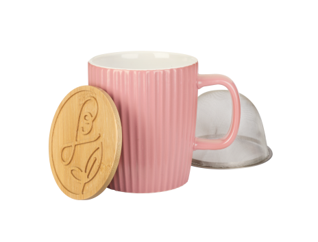 Mug à thé en céramique 40cl rose