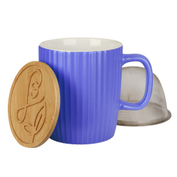 Mug à thé en céramique 40cl bleu