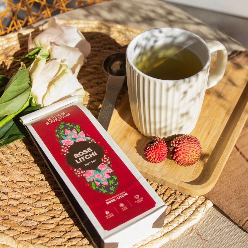 Thé vert à la rose et au litchi - Maison Bourgeon