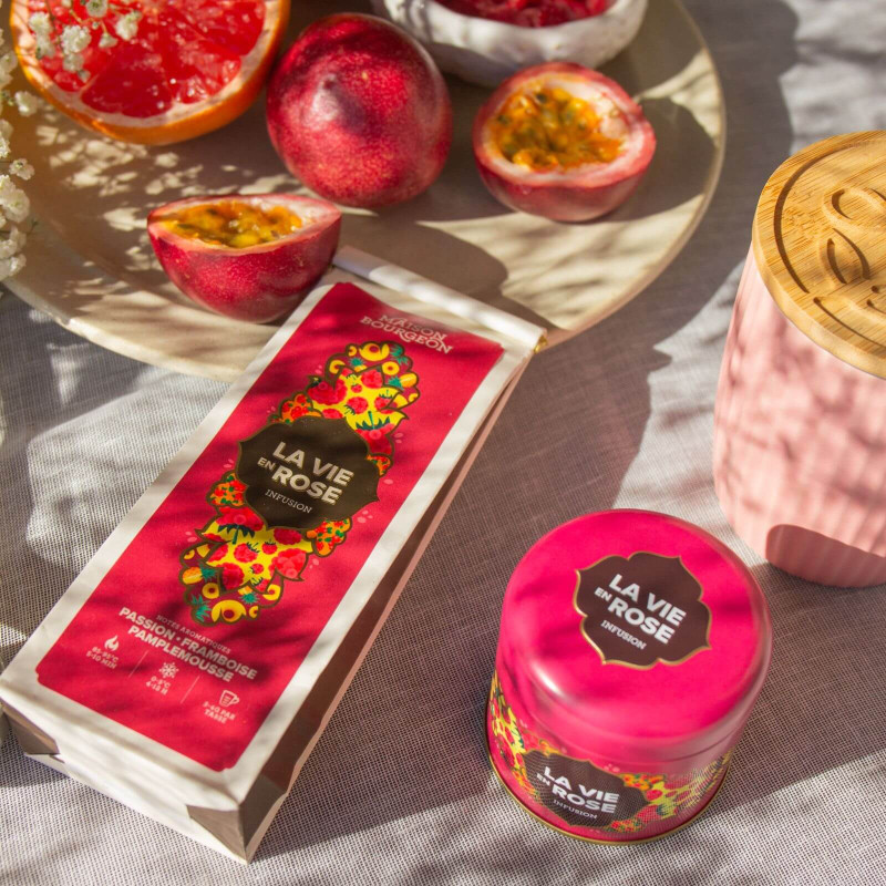 Infusion - Parfums passion, framboise et pamplemousse - Maison Bourgeon