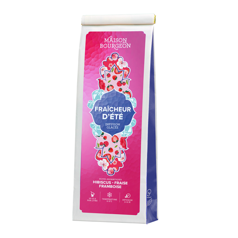 Infusion glacée fraise, framboise, hibiscus