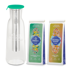 Pack carafe verte + 2 thés glacés