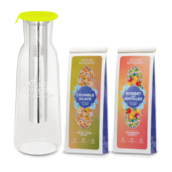 Pack carafe jaune + 2 thés glacés