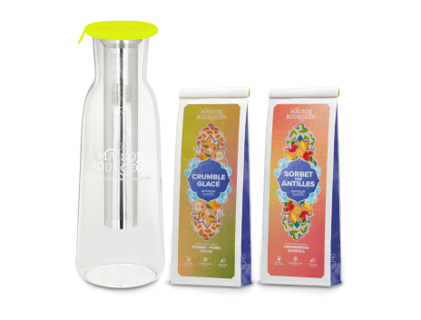 Pack Carafe à Thé glacé jaune + 2 thés glacés