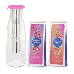 Pack carafe rose + 2 thés glacés