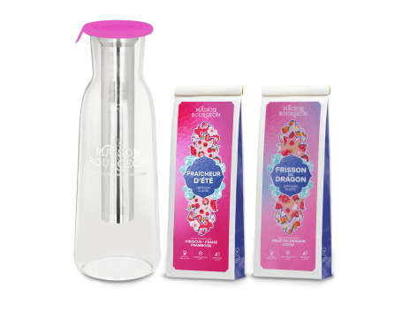 Pack Carafe à Thé fuchsia + 2 thé glacés