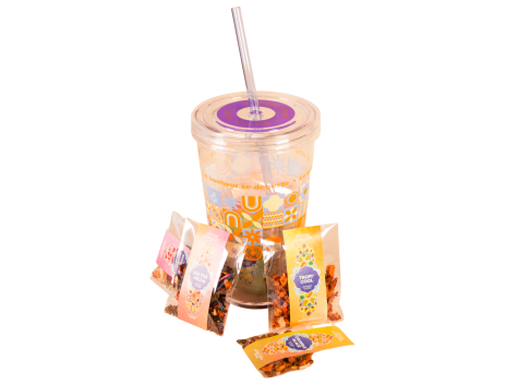 Offre glacée Verre Voyageur Violet • 8 thés glacés • 20 filtres